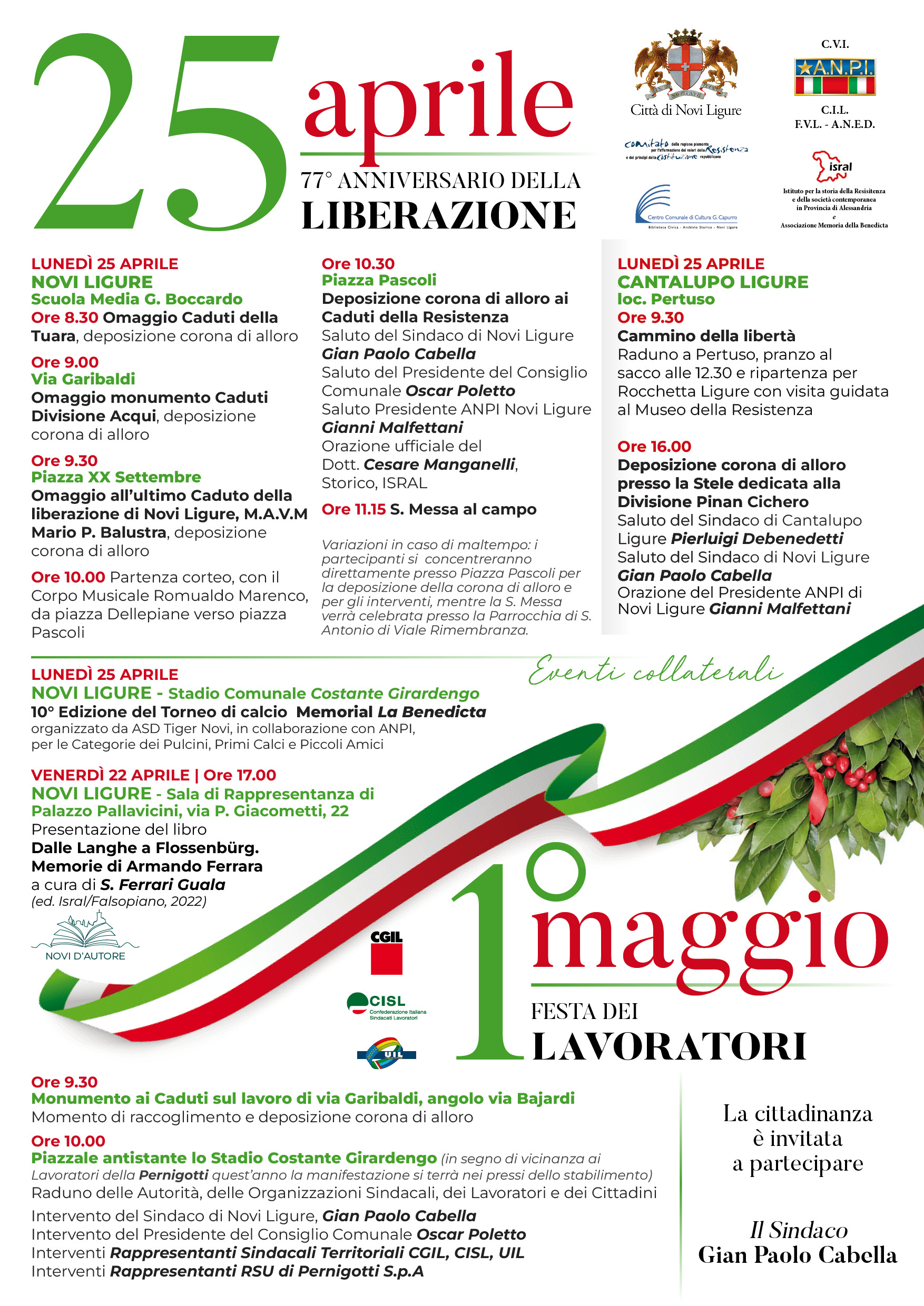 25 Aprile e 1° Maggio