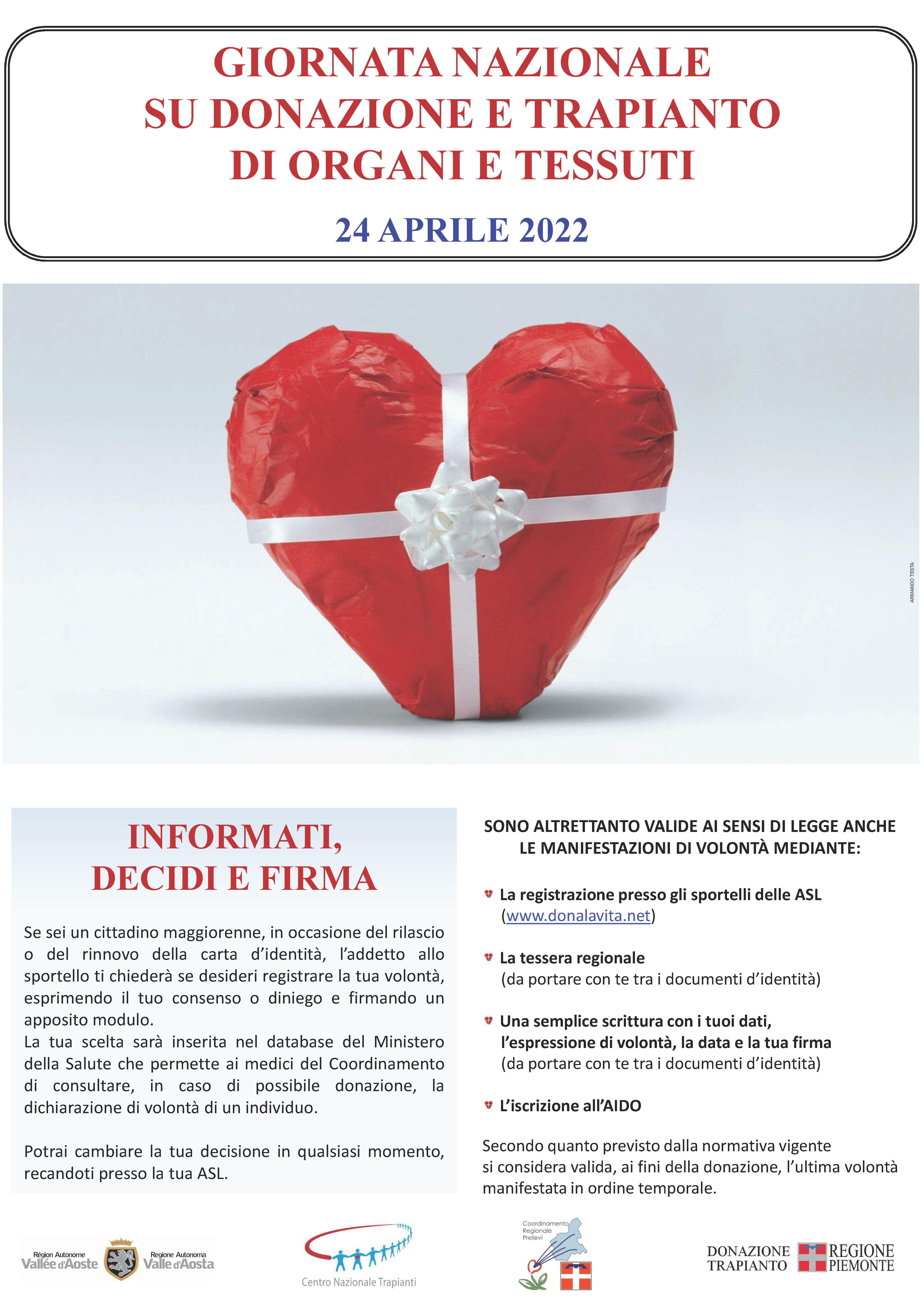 Giornata nazionale per la donazione