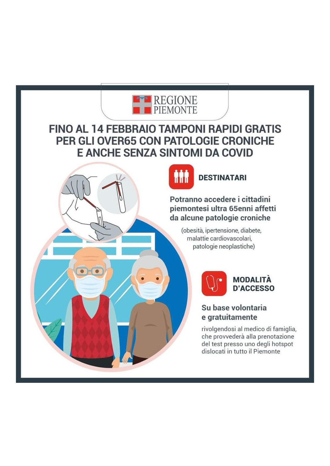 Tamponi per over 65